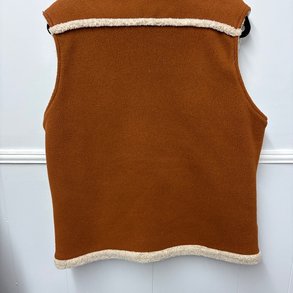 L.L. Bean Brown and Cream Fleece Vest - Picture 7 of 9
